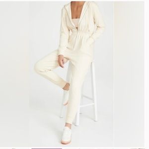 NWT WEWOREWHAT POLAR FLEECE LEISURE SUIT WHITE